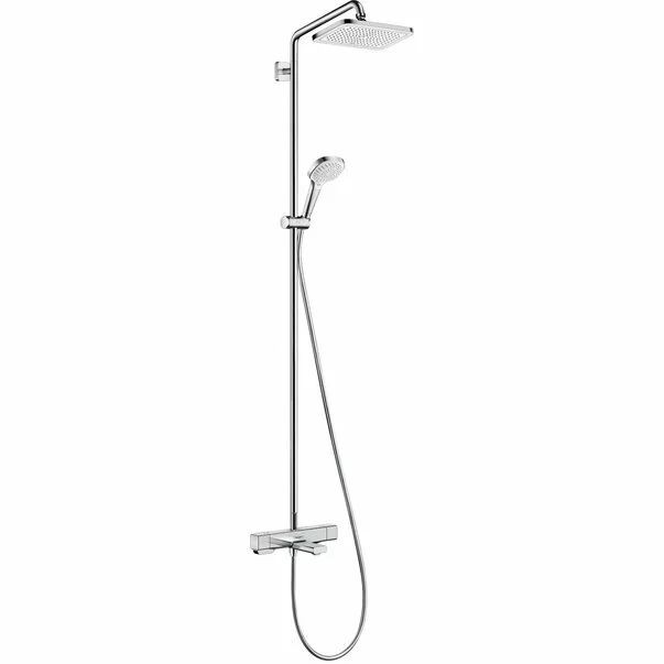 SISTEM DUS CROMA E 280 1JET TERMOSTATIC CU PIPA CADA, CROM